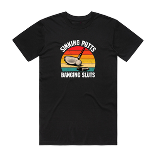 Sinking Putts - Funny T-Shirt - Black