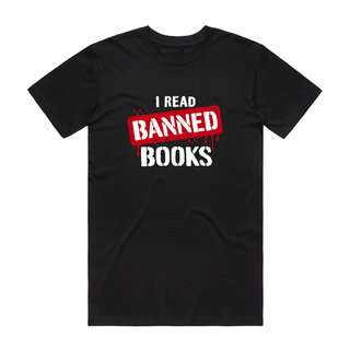 I Read Banned Books - Slogan T-Shirt - Black