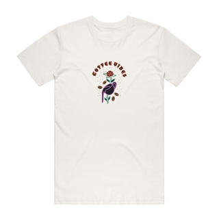 Neon Coffee Vibes - Graphic T-Shirt - Natural
