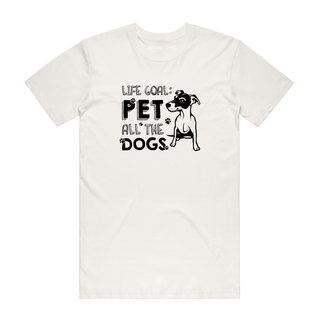 Pet All The Dogs - Dog T-Shirt - Natural