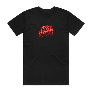 Hot Mama (Flame) - Mum T-Shirt - Black