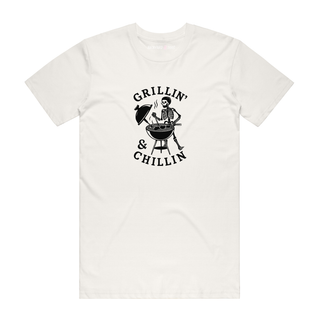 Grillin' And Chillin' - Halloween T-Shirt - Natural