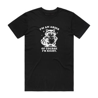 I'm An Aries - Zodiac T-Shirt - Black