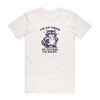 I'm An Aries - Zodiac T-Shirt - Natural