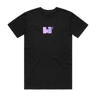 WTF (Purple) - Slogan T-Shirt - Black