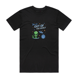 Out Of This World (Blue) - Alien T-Shirt - Black