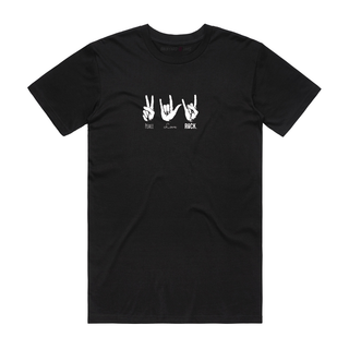 Peace Love Rock - Music T-Shirt - Black