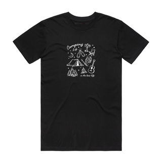 Camping Is The Best Life - Graphic T-Shirt - Black