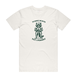 Tummy Hurts - Funny T-Shirt - Natural