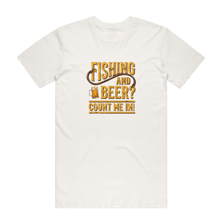 Fishing And Beer - Fishing T-Shirt - Natural