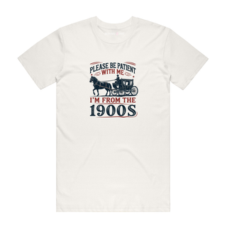 Be Paitent With Me I'm From The 1990s (Horse) - Funny T-Shirt - Natural