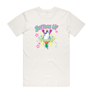 Bottoms Up - Funny T-Shirt - Natural