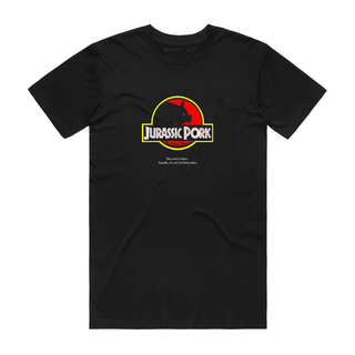 Jurassic Pork - Slogan T-Shirt - Black
