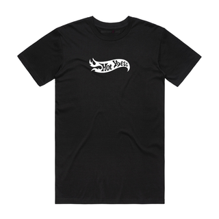 Hot Mess (White) - Slogan T-Shirt - Black