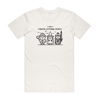 I Prefer Fictional People - Graphic T-Shirt - Natural