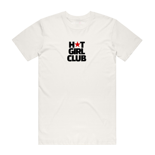 Hot Girl Club - Slogan T-Shirt - Natural