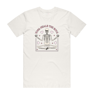 Yoga Heals The Soul - Halloween T-Shirt - Natural
