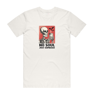 No Soul Just Espresso - Halloween T-Shirt - Natural