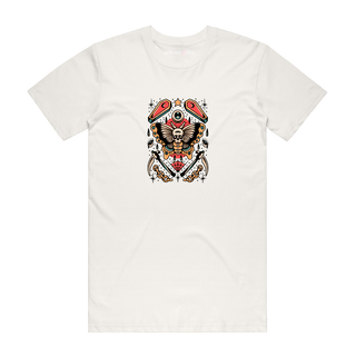 Skull Pin Ball - Graphic T-Shirt - Natural