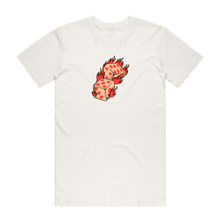 Flame Dice - Graphic T-Shirt - Natural