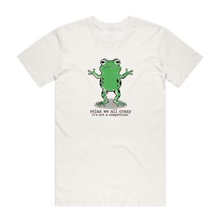Relax We All Crazy - Frog T-Shirt - Natural