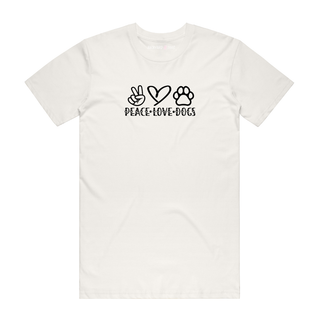 Peace Love Dogs - Dog T-Shirt - Natural