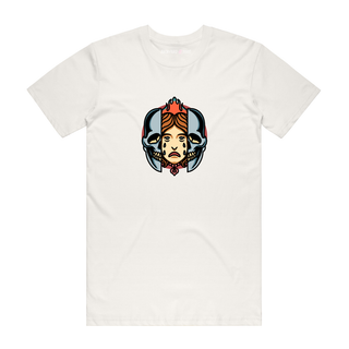 Skull Open Face - Graphic T-Shirt - Natural