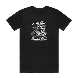 Suns Out Buns Out - Funny T-Shirt - Black