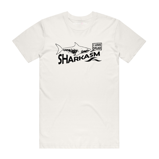 Sharkasm - Funny T-Shirt - Natural