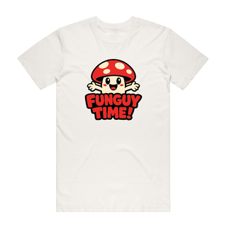 Funguy Time - Funny T-Shirt - Natural