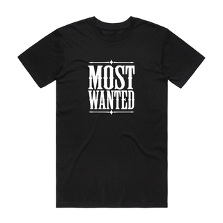 Most Wanted - Slogan T-Shirt - Black