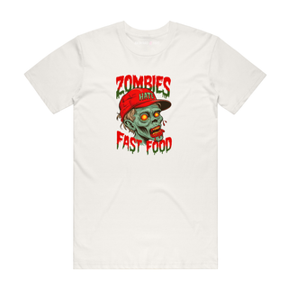 Zombies Hate Fast Food - Halloween T-Shirt - Natural