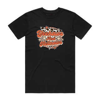 Yeehaws And Hellnaws - Slogan T-Shirt - Black