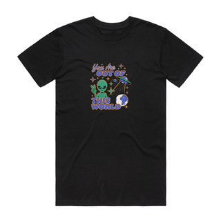 Out Of This World (Purple) - Alien T-Shirt - Black