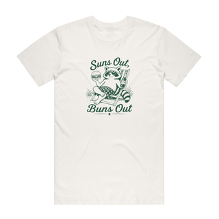 Suns Out Buns Out - Funny T-Shirt - Natural