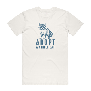 Adopt A Street Cat - Funny T-Shirt - Natural