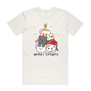 Merry Catmas - Natural - Christmas Tee