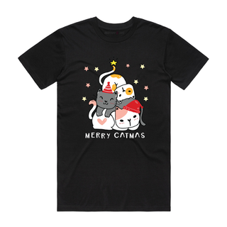 Merry Catmas - Black - Christmas Tee