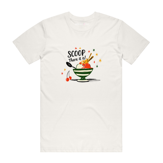 Scoop There It Is!- Funny T-Shirt - Natural